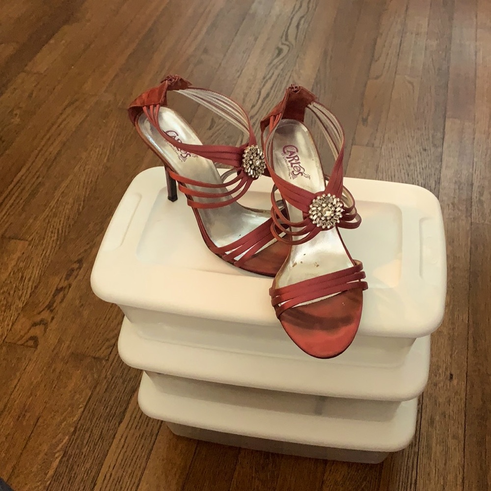 Wine color cocktail heels